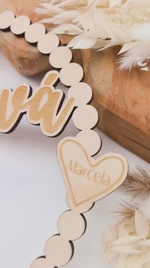 Hübscher Dekoring personalisiert mit Namen, Türkranz, Fensterdekoration, modern, minimalistisch, Scandinavian Hygge, Deko loop, Geschenkidee