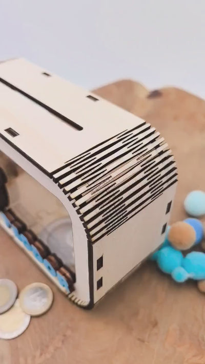 Bär Spardose personalisiert mit Namen in Wunschfarben, Sparbüchse, Sparschwein, Geldgeschenk, Geschenk Geburt, Taufe, Geburtstag, Teddy