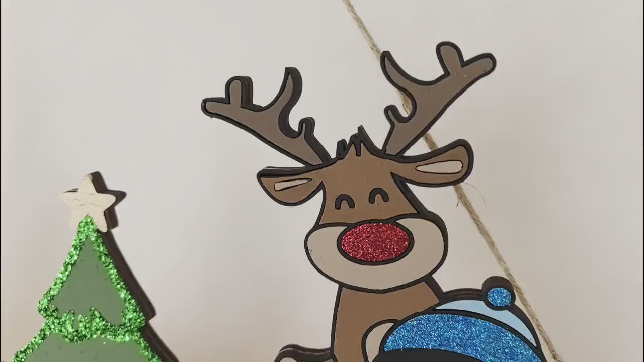 Waldtiere Adventskalender personalisiert mit Wunschtext und in Wunschfarben, Geschenkidee, Babys Weihnachten, Advent, Bär, Eule, Hase, Deer