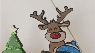 Waldtiere Adventskalender personalisiert mit Wunschtext und in Wunschfarben, Geschenkidee, Babys Weihnachten, Advent, Bär, Eule, Hase, Deer